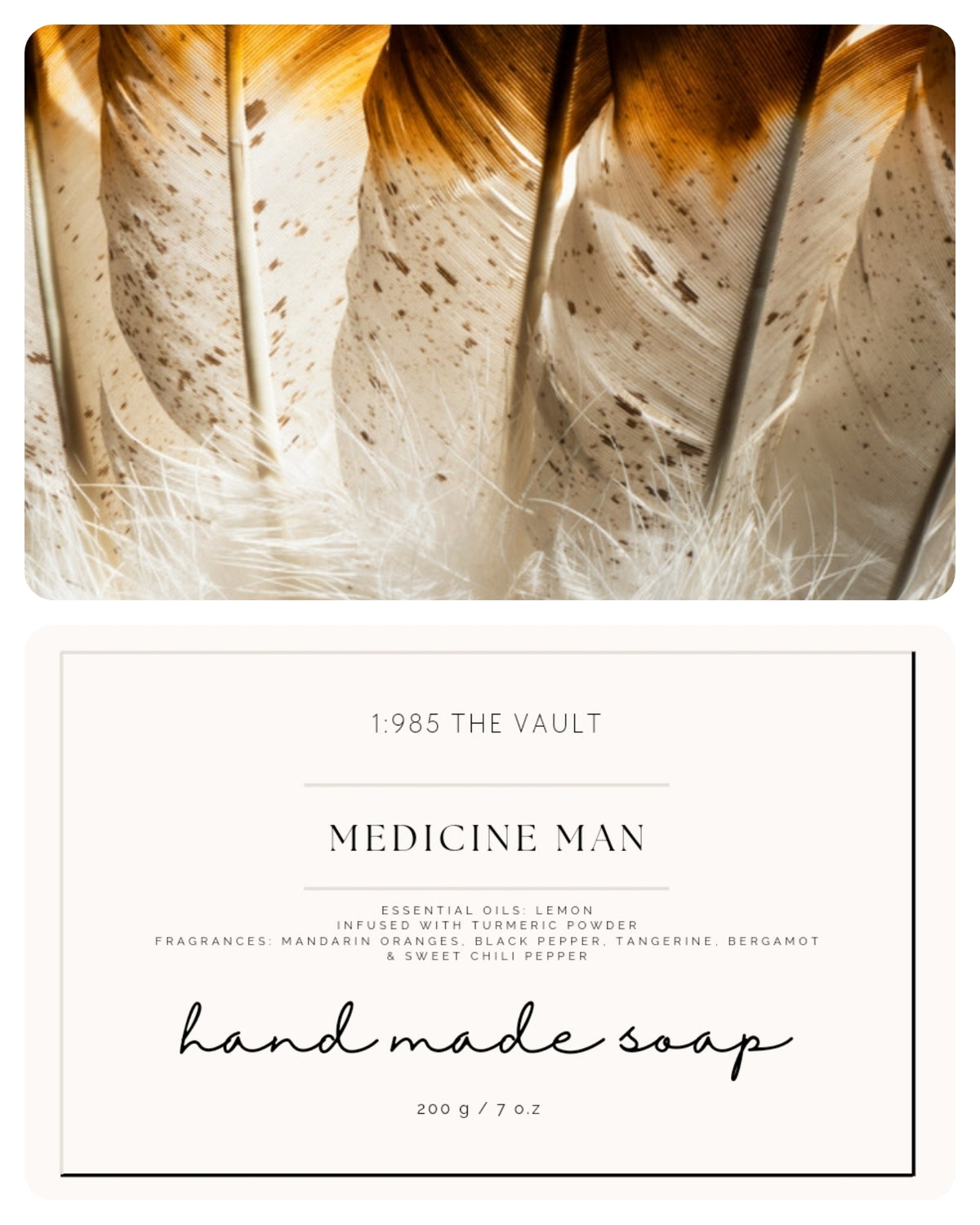 Medicine Man Hand Made Soap w/Lufa & Wooden Dish - 1985 the VAULT Boutique