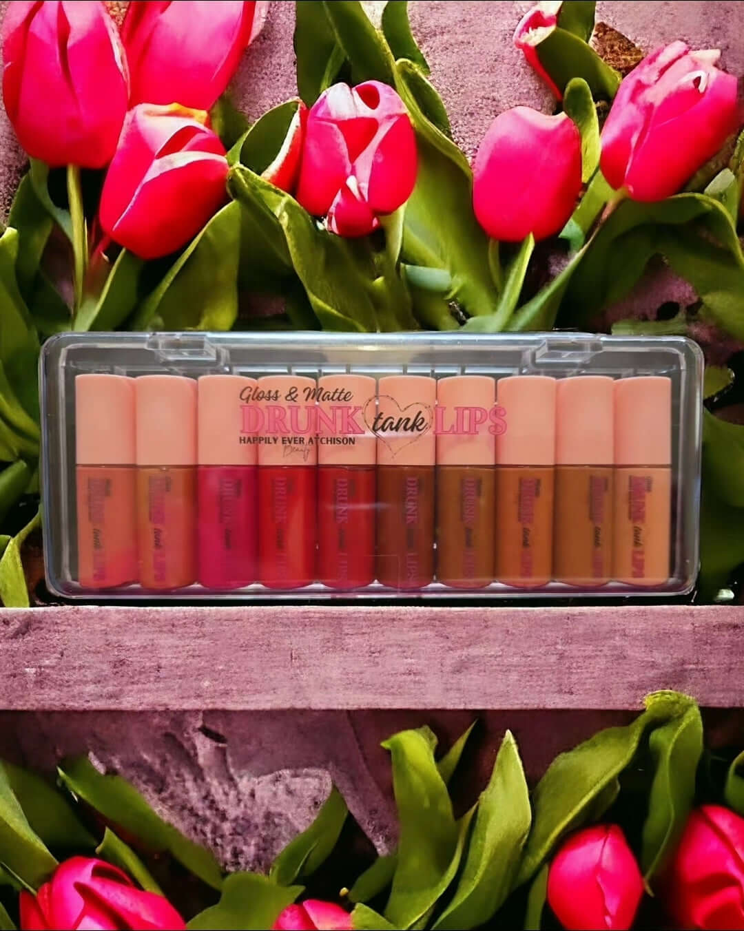 Drunk-Tank Lips 10-Piece Gloss & Matte Lip Set