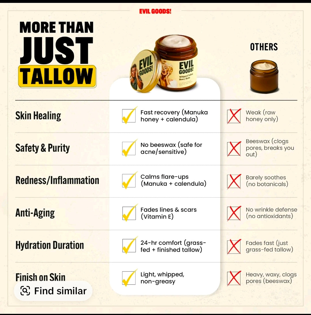 Evil Goods Whipped Tallow & Manuka Honey Moisturizer: Pre-Order: Ships Nov 15th