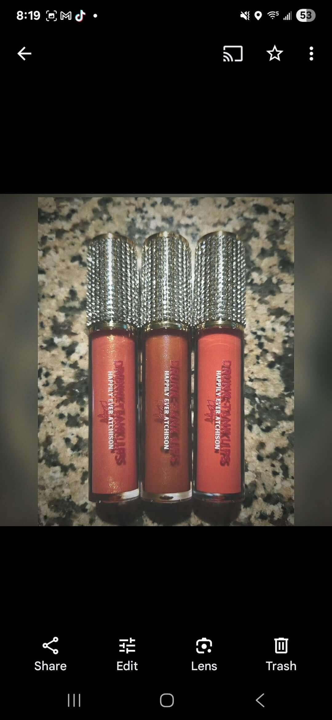 Rhinestone Drunk-Tank Lipgloss 3-Piece Set