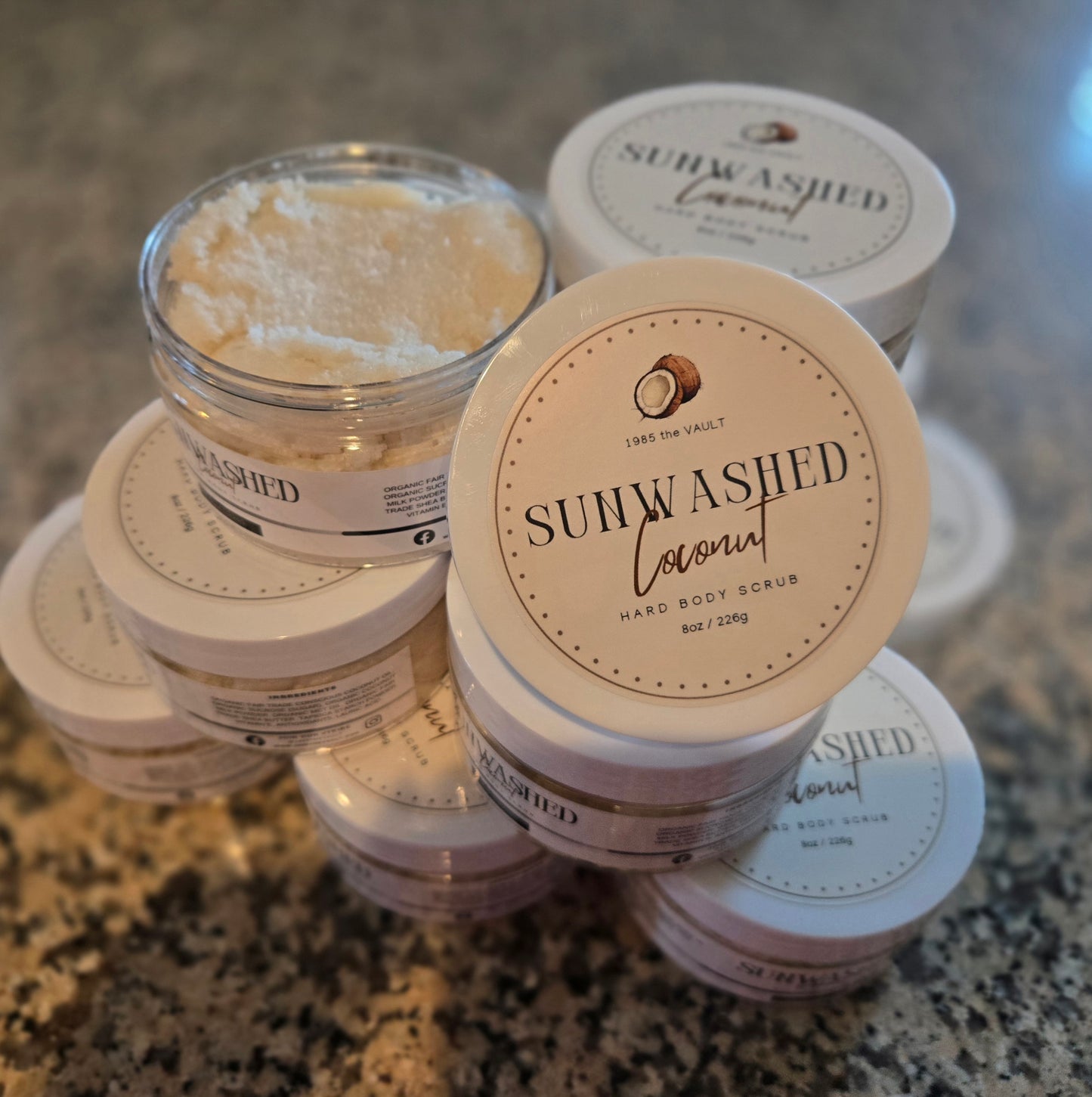 Sunwashed Coconut – 8oz Hard Body Scrub