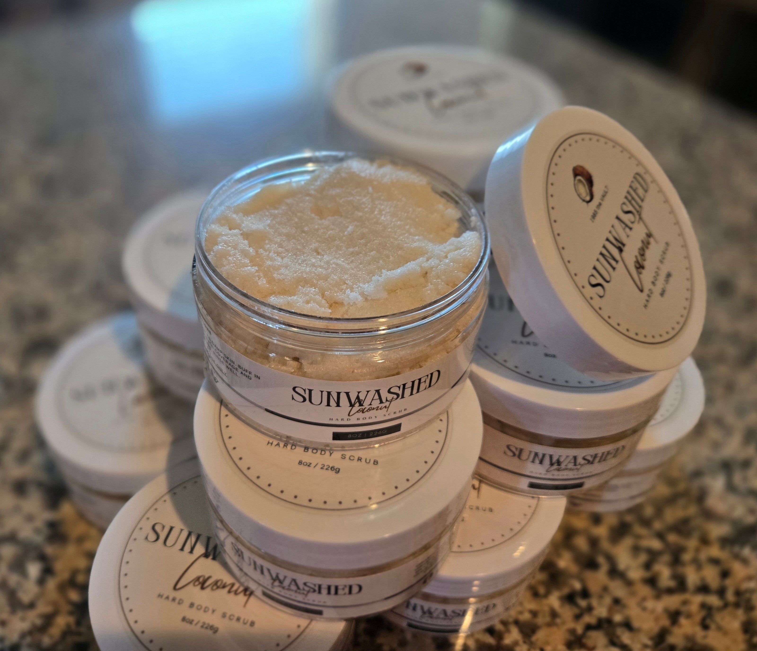 Sunwashed Coconut – 8oz Hard Body Scrub