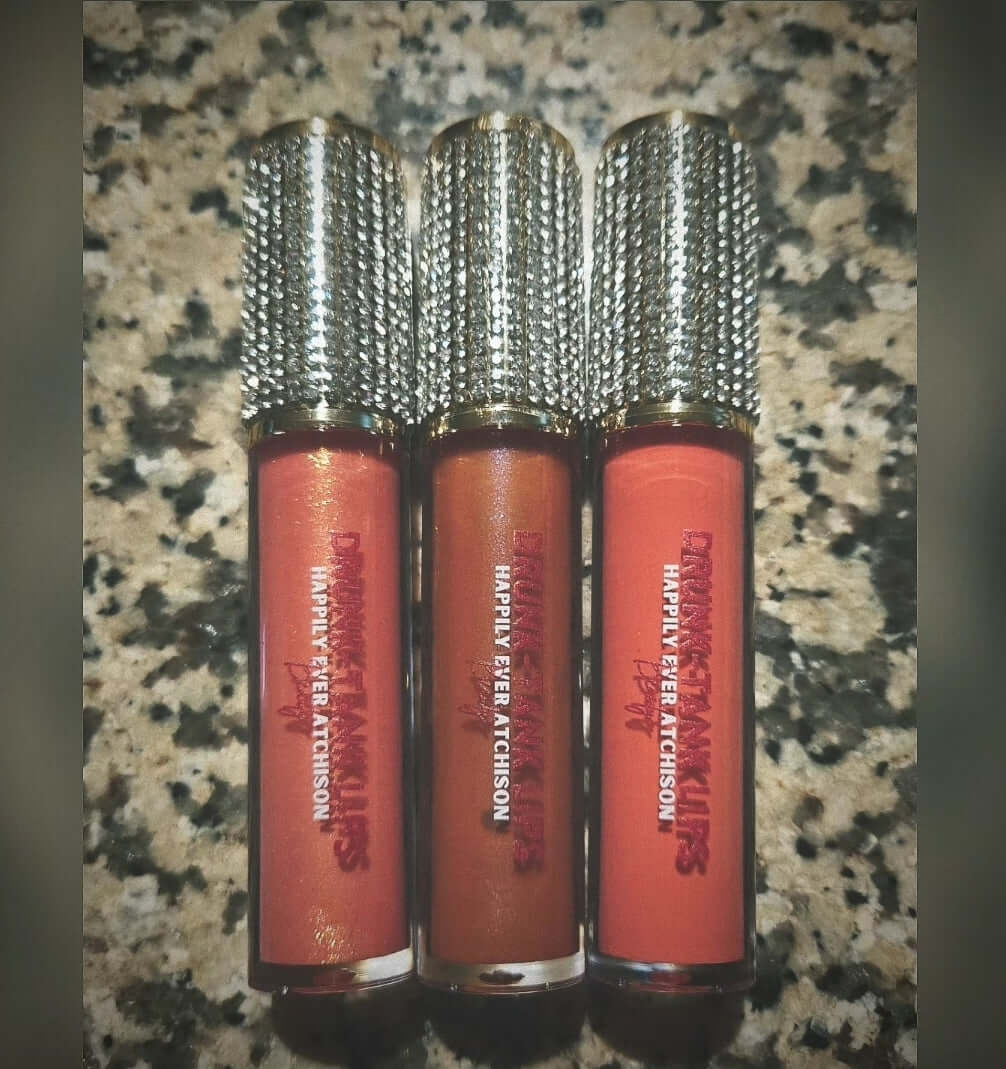 Rhinestone Drunk-Tank Lipgloss 3-Piece Set