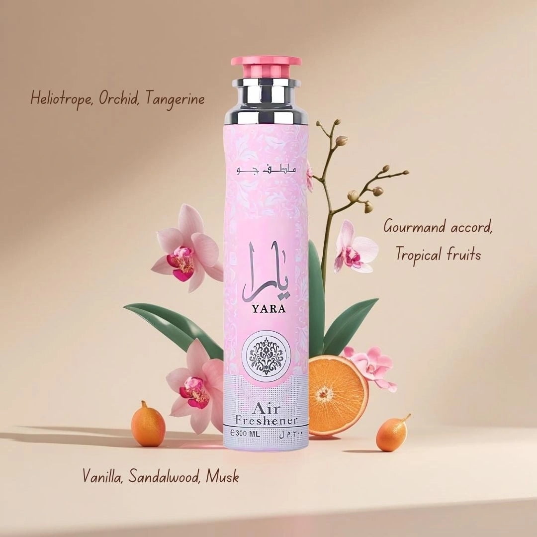 Yara Air Freshener 300ML (10.1 OZ) By Lattafa | Refreshing Citrus & Floral