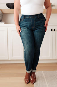 Rowena High Rise Pull On Double Cuff Slim Jeans - Happily Ever Atchison Shop Co.