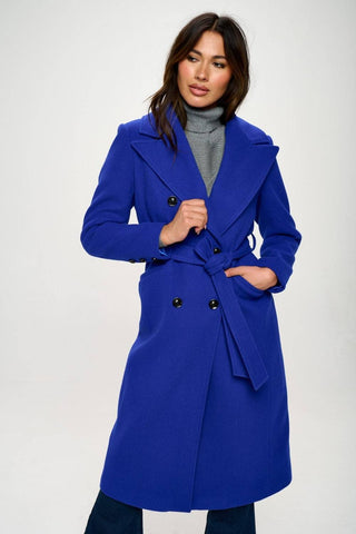 Coalition LA Double-Breasted Longline Coat with Belt - 1985 the VAULT Boutique