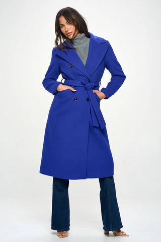 Coalition LA Double-Breasted Longline Coat with Belt - 1985 the VAULT Boutique