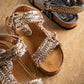 River Dance Woven Sandal in Pewter