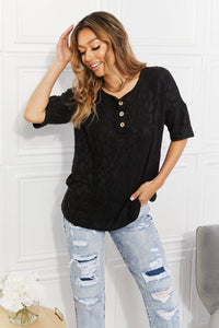 BOMBOM At The Fair Animal Textured Top in Black - 1985 the VAULT Boutique