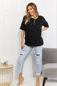 BOMBOM At The Fair Animal Textured Top in Black - 1985 the VAULT Boutique