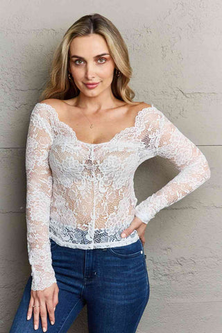 Ninexis Be Kind Off The Shoulder Lace Top - 1985 the VAULT Boutique