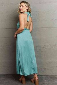 Ninexis Know Your Worth Criss Cross Halter Neck Maxi Dress - 1985 the VAULT Boutique