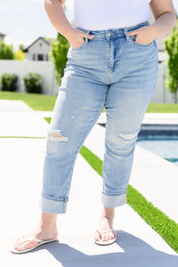 Sam Mid Rise Star Pocket Boyfriend Jeans - Happily Ever Atchison Shop Co.