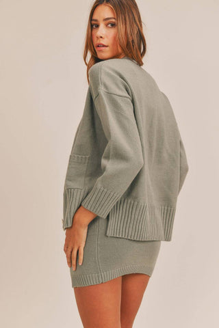 MABLE 3 Pieces Sweater Set with Crop Cami, Mini Skirt, Cardigan - 1985 the VAULT Boutique