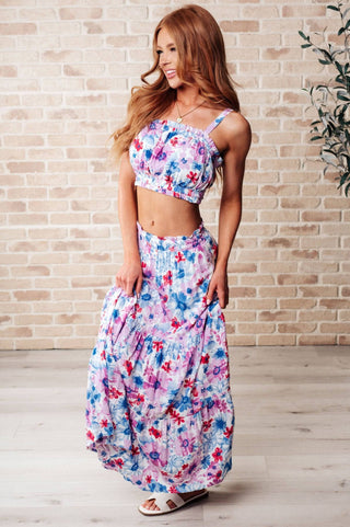 Cutie Patootie Tiered Skirt and Top Set in Blue - 1985 the VAULT Boutique