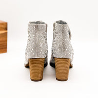 Shine Star Rhinestone Bootie in Silver - 1985 the VAULT Boutique