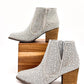 Shine Star Rhinestone Bootie in Silver - 1985 the VAULT Boutique