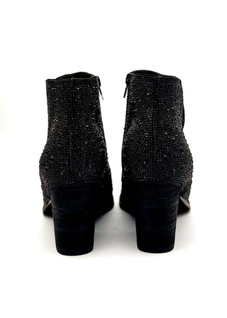 Shine Star Rhinestone Bootie in Black - 1985 the VAULT Boutique