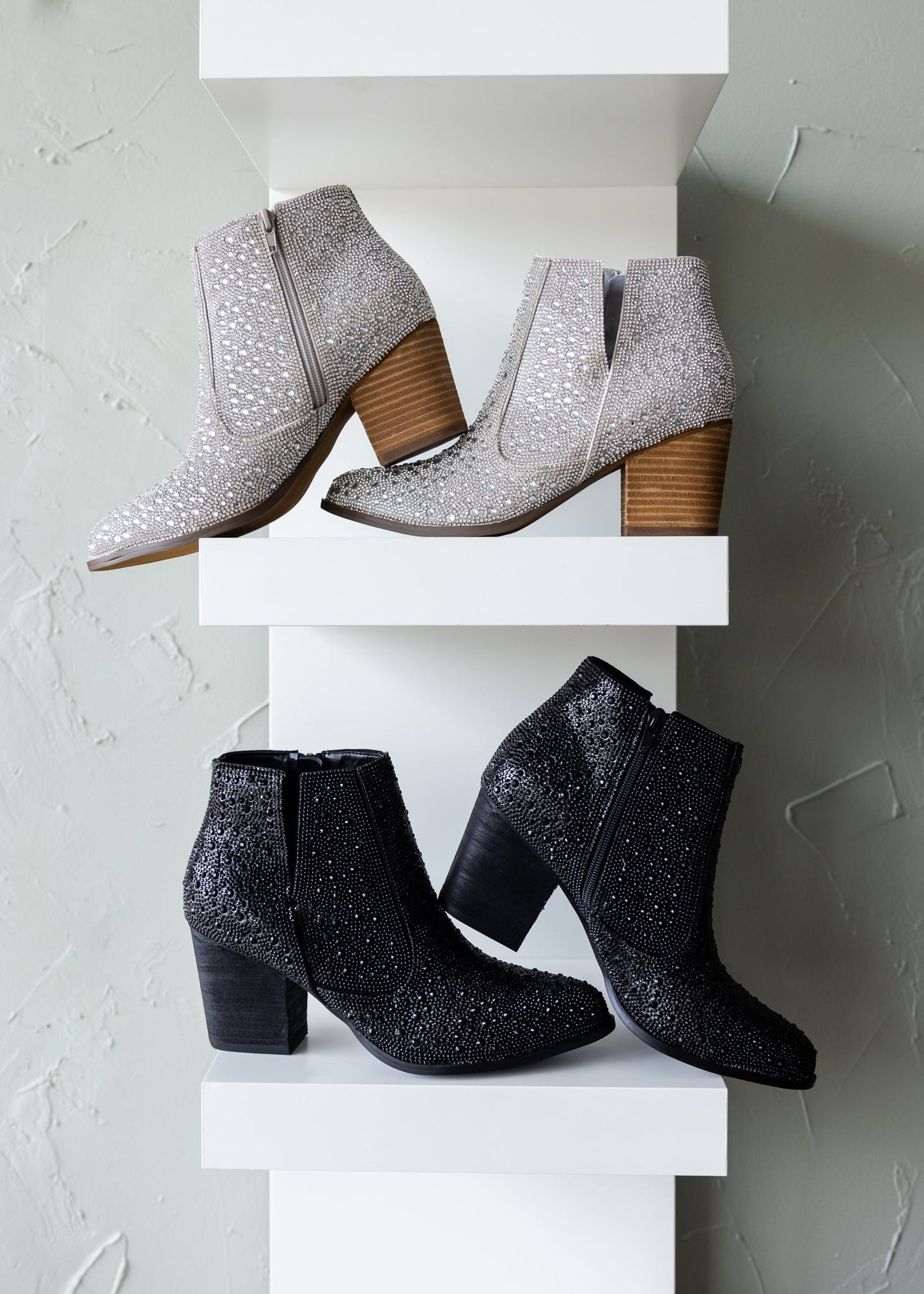 Shine Star Rhinestone Bootie in Black - 1985 the VAULT Boutique