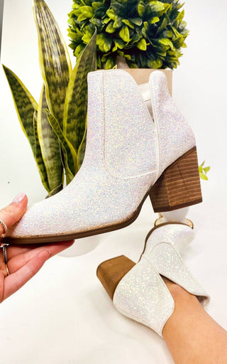 Fiera Booties in White - 1985 the VAULT Boutique