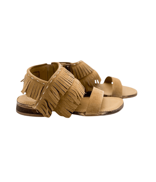 Fringe Star Sandal in Tan - 1985 the VAULT Boutique