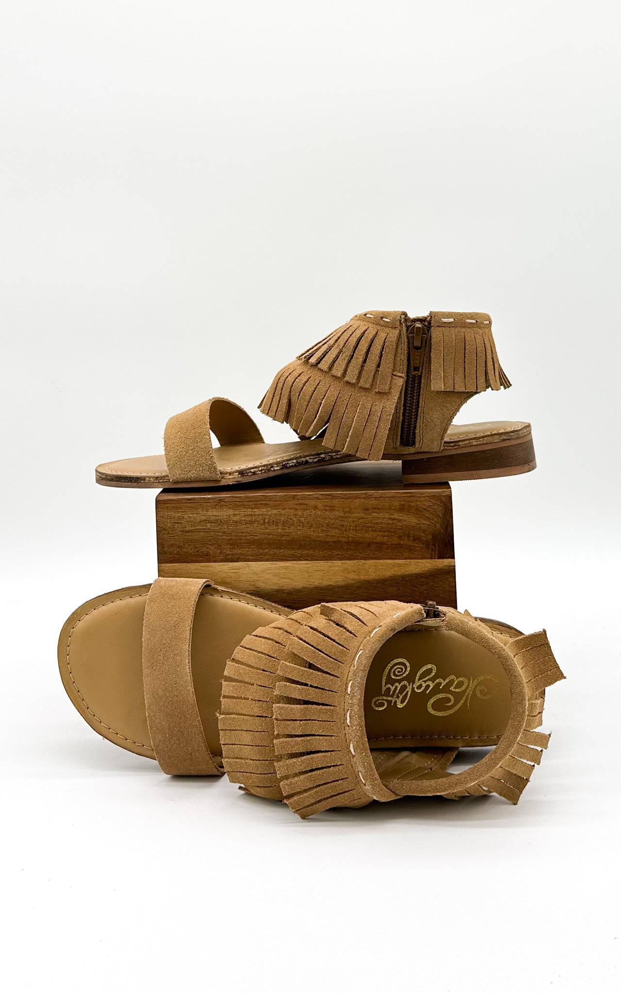 Fringe Star Sandal in Tan - 1985 the VAULT Boutique
