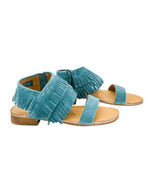 Fringe Star Sandal in Teal - 1985 the VAULT Boutique