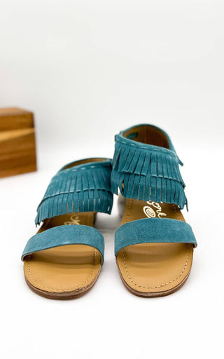 Fringe Star Sandal in Teal - 1985 the VAULT Boutique