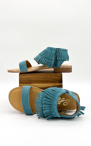 Fringe Star Sandal in Teal - 1985 the VAULT Boutique