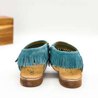 Fringe Star Sandal in Teal - 1985 the VAULT Boutique