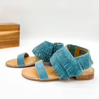 Fringe Star Sandal in Teal - 1985 the VAULT Boutique