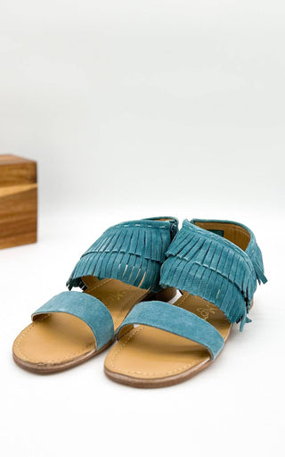 Fringe Star Sandal in Teal - 1985 the VAULT Boutique