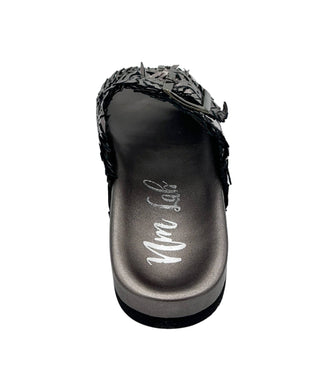 Intertwine Dual Woven Strap Slide in Pewter - 1985 the VAULT Boutique