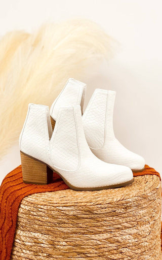 Tarim Bootie in White - 1985 the VAULT Boutique