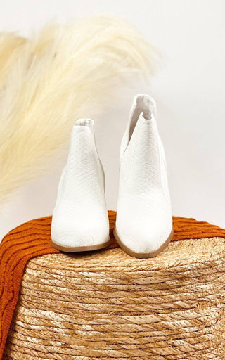 Tarim Bootie in White - 1985 the VAULT Boutique