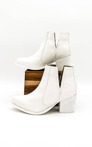 Tarim Bootie in White Croc - 1985 the VAULT Boutique