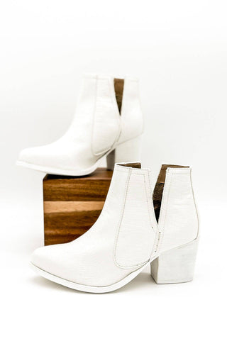 Tarim Bootie in White Croc - 1985 the VAULT Boutique