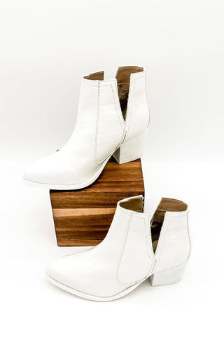 Tarim Bootie in White Croc - 1985 the VAULT Boutique