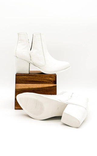 Tarim Bootie in White Croc - 1985 the VAULT Boutique