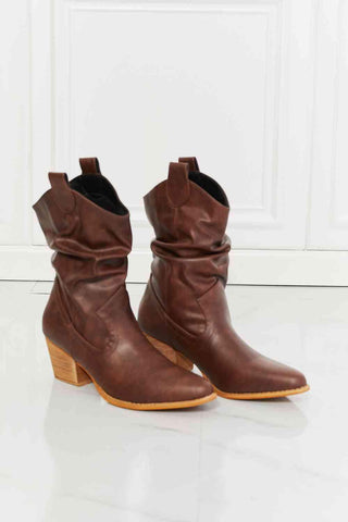 MMShoes Better in Texas Scrunch Cowgirl Boots in Brown - 1985 the VAULT Boutique