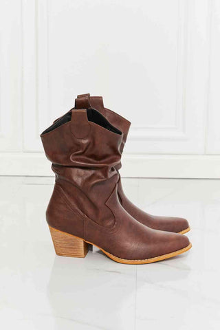 MMShoes Better in Texas Scrunch Cowboy Boots in Brown - 1985 the VAULT Boutique