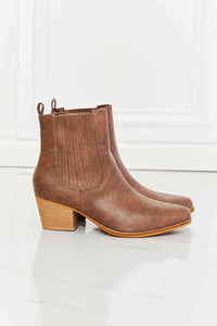 MMShoes Love the Journey Stacked Heel Chelsea Boot in Chestnut - 1985 the VAULT Boutique