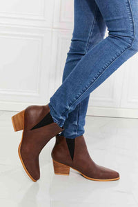 MMShoes Back At It Point Toe Bootie in Chocolate - 1985 the VAULT Boutique