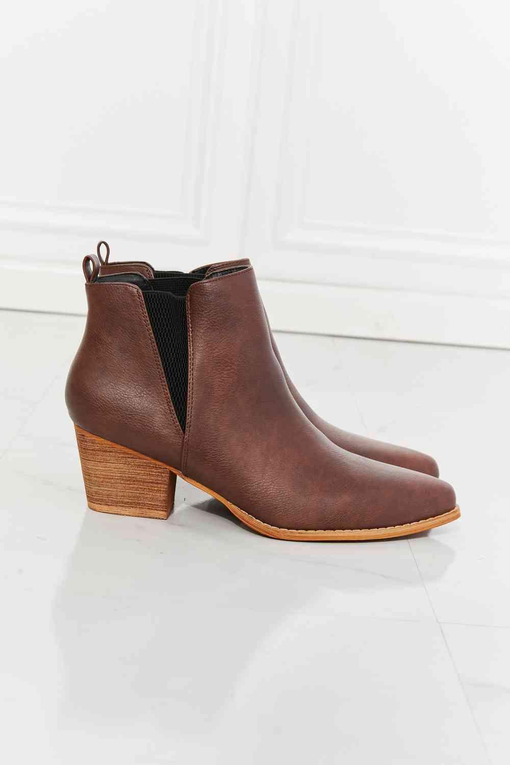 MMShoes Back At It Point Toe Bootie in Chocolate - 1985 the VAULT Boutique