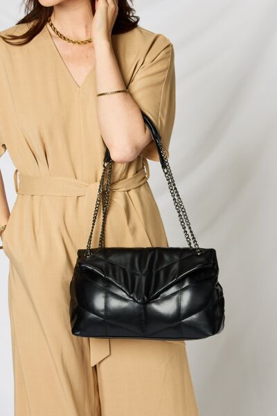 SHOMICO PU Leather Chain Handbag - Happily Ever Atchison Shop Co.