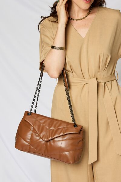 SHOMICO PU Leather Chain Handbag - Happily Ever Atchison Shop Co.