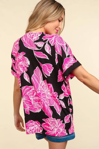 Haptics Floral Drop Shoulder T-Shirt - 1985 the VAULT Boutique