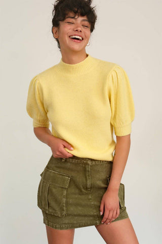 HYFVE Mock Neck Puff Sleeve Sweater - 1985 the VAULT Boutique