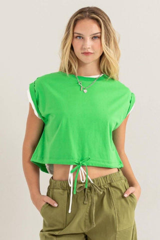 HYFVE Drawstring Hem Crop Top - 1985 the VAULT Boutique