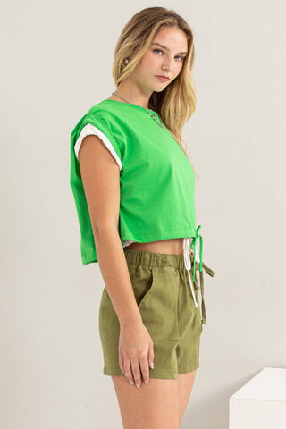 HYFVE Drawstring Hem Crop Top - 1985 the VAULT Boutique